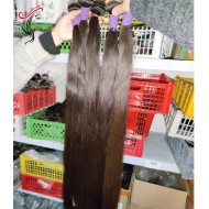  40"Exotic Weave RawBohemian Super long Natural Straight Human single bundle deal 100g Nice ends