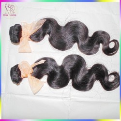 New Brand KissLocks Natural Brazilian Virgin Body Wave Wefts 2 bundles human hair Big waves Fast Shipping