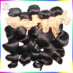 Super Deal Unprocessed Ocean Weave Virgin Brazilian Deep Loose Wave Hair 4pcs/lot Kiss Locks Fashion Show