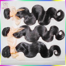 Unprocessed virgin weave bundles No Tangle Thick Brazilian Body wavy hair 3pcs/lot 