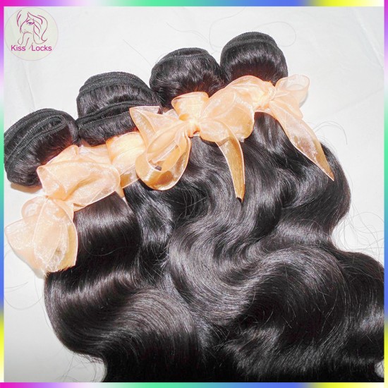 4pcs/lot Original 10A Brazilian Virgin Human Hair body wave (wet and wavy) bundles deal FLAWLESS NATURAL Curls