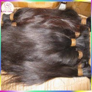 Double Drawn Bulk human hair for braiding VIRGIN Raw Malaysian hair 100g/bundle No wefts Straight texture 
