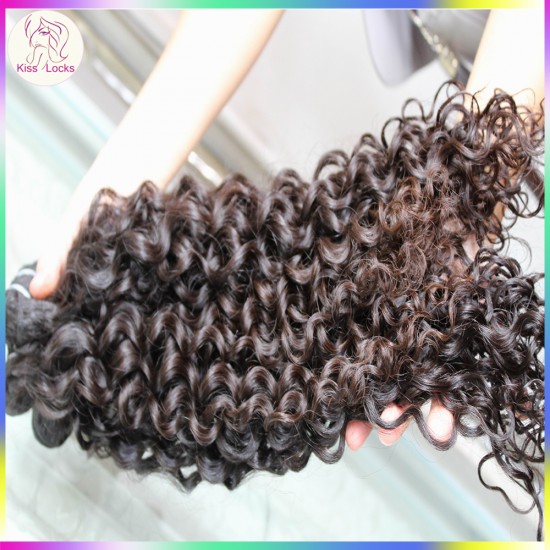 KissLocks Raw Hair Weaves 2 bundles Burmese Spanish Curl Hair Extensions Flawless 10A Grade