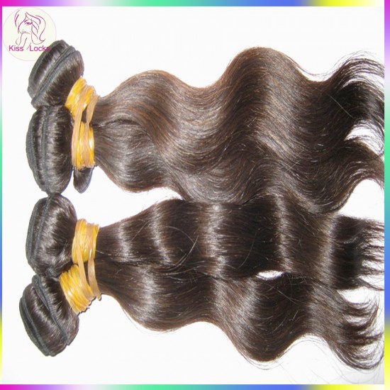 Kiss Raw Hair Company 12-30 Cambodian Virgin Dark Brown Hair Body Wave Wefts 2pcs/lot Grade 10A Rapid shipping