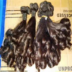 Rare New Funmi Aunty curls Magic curly Cambodian human hair virgin Unprocessed 3 bundles 