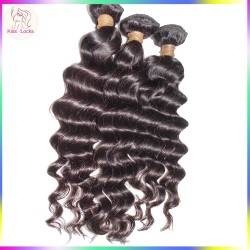 Top of Line Flawless Virgin Cambodian Loose Deep Wave Hair Weaves 4 Bundles Deal No Fillers Medium Luster 