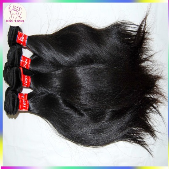 Gaga Deals 10A Unprocessed Eurasian natural straight hair 1 piece/lot Sample Hair 100gram 1 bundle Weave Weft