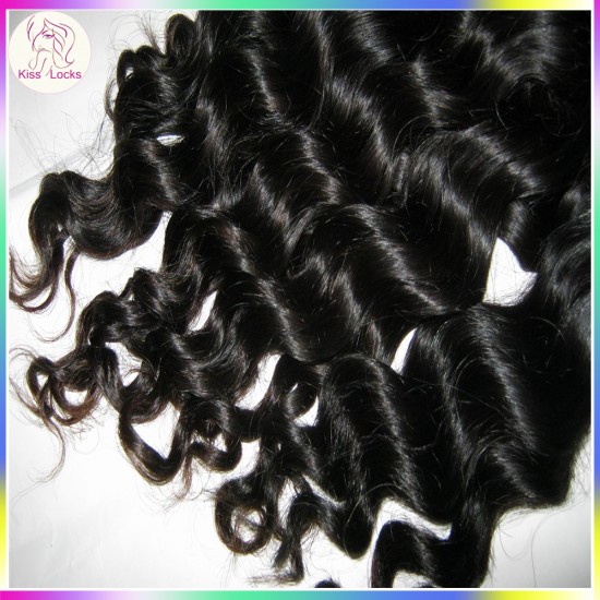 KissLocks Raw Hair products 100% unprocessed Filipino loose curly wavy hair single bundle deal 100g/pack Grade 10A