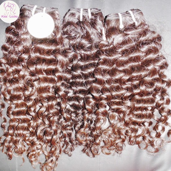 The Highest quality Filipino raw  curly human hair 100g single bundle deal heavy density Weave supplier