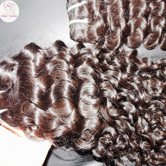 The Highest quality Filipino raw  curly human hair 100g single bundle deal heavy density Weave supplier