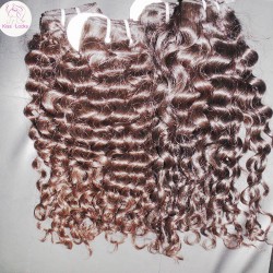 Thick Human hair raw filipino hair deep curly Virgin unprocessed 4pcs/lot Best Quality Kiss Locks Brand Giveaway