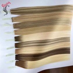 New Arrival Single donor double drawn Genius Thinner wefts hair extension seamless comfortable Luxury weaves 100g