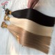 Single donor Handtied wefts double drawn extensions 18"-24" inches different colors Luxury human hair