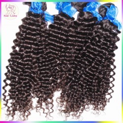 Top unprocessed Indian Tight Curly Virgin Hair 4pcs/lot(400g) KissLocks Weave Bundles 