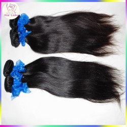 Awesome 10A Sleek Straight Virgin Hair 100% RAW Unprocessed Indian Thin Wefts 4 Bundles Full Sew in