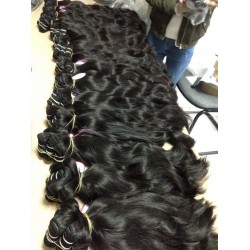 New arrival INDIAN raw natural wave wavy unprocessed human hair extensions 3 bundles great deals great weaves