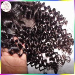 No Bad Smell Lace Hair Frontal Swiss Lace HD/transparent Virgin Human Hair deep wave curly texture