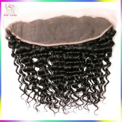 HD/Transparent lace Raw Virgin Hair Lace Fronta'sal deep wave curly 13x4 different hair types