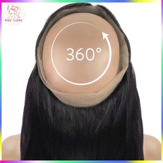 360 Lace Frontal Quality Raw Straight Hair 10-20 1 Piece Free Part Swiss Lace Hair Types Persian,Armenian,Burmese