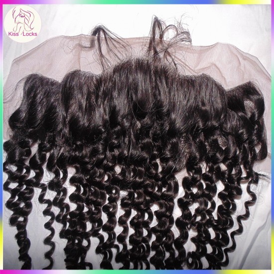 HD/Transparent lace Raw Virgin Hair Lace Fronta'sal deep wave curly 13x4 different hair types