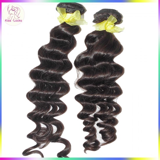 Real Human Hair BEST Laotian Deep Loose Curly Virgin Hair Weaves 3 bundles Deal Clean Wefts Alibaba Market