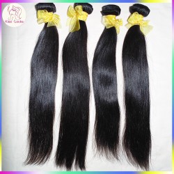 1 bundle Unprocessed Raw Laotian Virgin human hair straight 100% Unprocessed Raw Hair weave Kiss Locks
