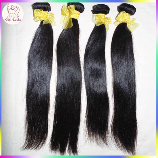 Thick 100g 10A Unprocessed Raw Laotian Virgin human hair straight 100% Unprocessed Raw Hair weave Kiss Locks