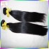 2PCS/ lot Clearance Promotion Raw virgin straight wefts 100%  Laos hair Color #1B Natural Color