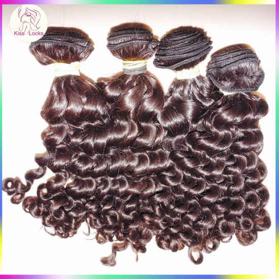 10A Quality 4pcs lots STEAMED virgin curly Malaysian hair Soft BIG Curls Tangle free Unique KissLocks Raw Fashion Hair