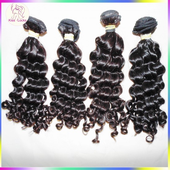 10A deep wave curly STEAMED Malaysian VIRGIN raw hair no tangle no shedding loose afro curls Fashion style weave 4pcs lot (12-28)