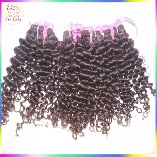 Grand Nubian Curl New Natural Virgin Malaysian Human Hair Wefts 4 bundles Flawless KissLocks Raw Hair Extension Top 10A