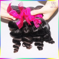 300g/lot Three Bundles Raw Mink Virgin Loose Wavy Malaysian Human Hair Extension Can do color #613 Promotion Sale