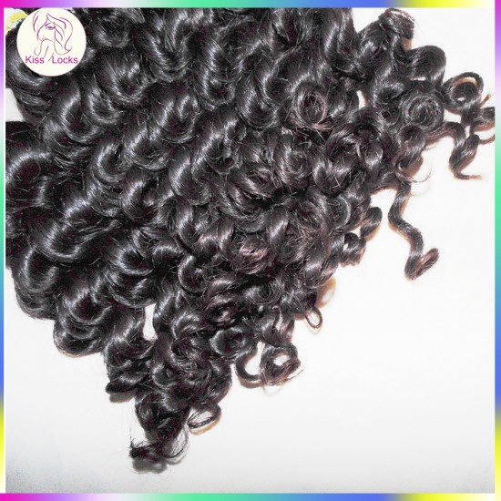 Hot selling STEAMED Virgin 10A Malaysian curly hair 3 bundles(300g) 12-28 sale KissLocks weave in STOCK