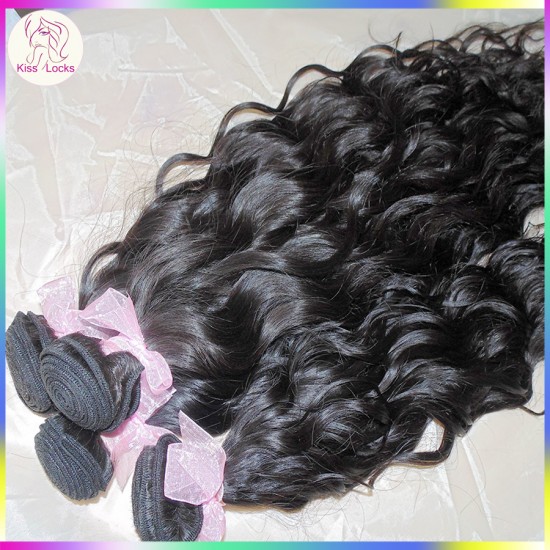 Natural Waves on Sleek Mongolian Water curls Virgin Unprocessed Hair 3pcs/lot Peaceful Charming Looking Top 10A