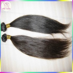 KissLocks hair products Unprocessed Straight Peruvian virgin hair weaves 2pcs/lot high quality Affordable price