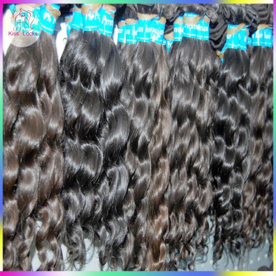 RAW KissLocks Virgin RAW Hair Hand Selected Bundle 100gram 10A unprocessed Peruvian Loose More Curly Beautiful Wefts