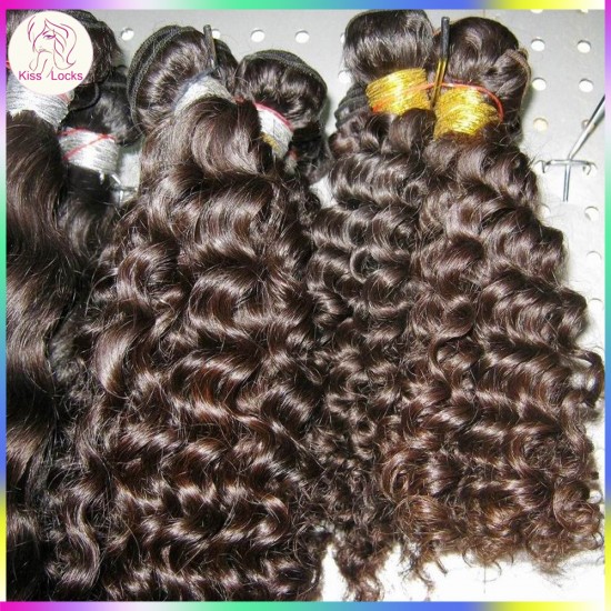 Top 10A Unprocessed virgin Peruvian Tight Curly hair extension Weave 3pcs/lot Natural color(undyed) Free shipping