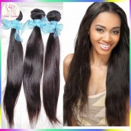 Top quality 3 Bundles Virgin Weave  Natural Silky Weft Straight Hair Russian RAW Hair Extension Off Black