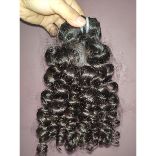 Special offer Clearance sale 1 bundle 16 Spanish curly raw hair brownish color