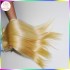 Top quality human hair Russian Silky Straight 3 bundles raw hair blonde extensions #613 Light Color 