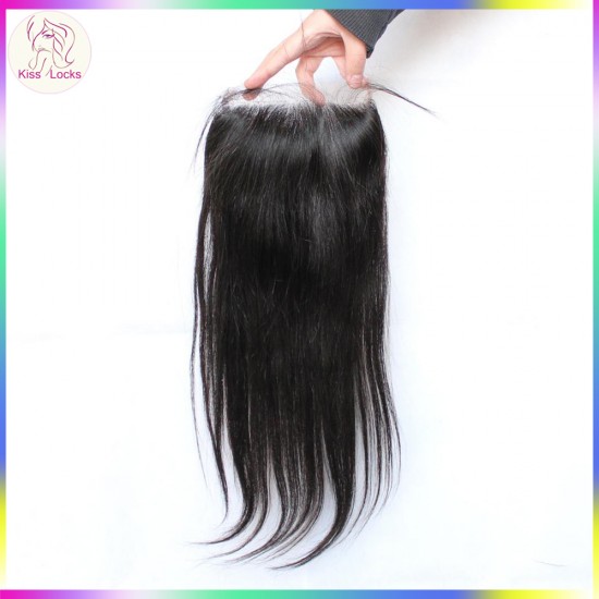 Big Size Lace Closure 5x5  Natural Virgin Straight Hair Swiss Lace Matching Hair types Filipino,Burmese,Cambodian,Laotian