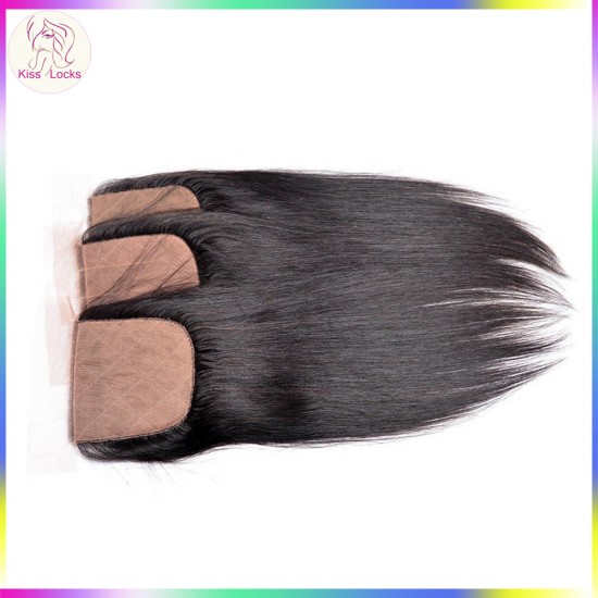 Excellent Quality Silk Base Closure Natural Straight Raw Virgin Human Hair 4x4 closure