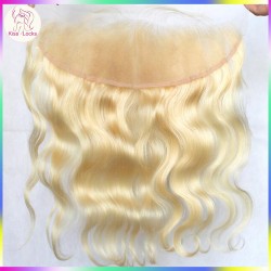 Great Quality Russian Blonde #613 Wavy Lace Frontal Clousre 13x4 Ear to Ear Fast Delivery