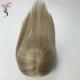 Silk base 3"x5" women's toppers 100% high quality Raw human hair #P9/613 blended colors grey coverage