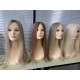 Silk base 3"x5" women's toppers 100% high quality Raw human hair #P9/613 blended colors grey coverage