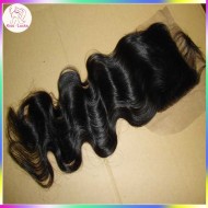 Unprocessed Body wave raw Virgin Human Hair HD thin Lace Top Closure 4x4