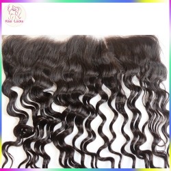  HD transparent lace Loose curly Lace frontal Closure Preplucked Virgin unprocessed human hair