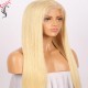 New Arrival 613 Blonde Lace Frontal Wig 100% Human Hair Raw Natural Straight Texture Medium Wig Transaprent/HD lace