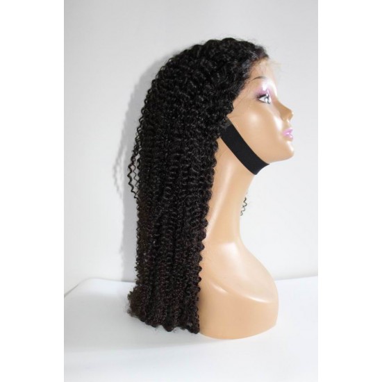 kinky Curly Wig Raw Virgin human hair lace frontal wigs Natural color Heavy 180% density with baby hairs Preorder